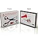 Kitchen Herb Shears (5 Blades) and Multi-purpose Kitchen Scissors Set, Red and Black, Stainless Steel, Plus 121 Cooking Secrets Ebook