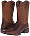 Ariat Mens Sport Wide Square Toe Western Boot Fiddle Brown/Powder Brown 10