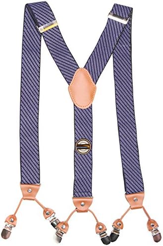 Refinemmee Mens 2 Inch Camo Pattern Suspender X Back Elastic Strong Clips End