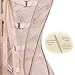 Spiral Steel Boned Vintage Inspired Overbust Corset with Angled Panels and Shoulder Straps (L, Georgian Pink)