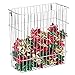 mDesign Metal Wall Mount Organizer Basket for Holiday Wrapping Paper Storage - Holder for Bow, Labels, Gift Bag, and Ribbon - Hang in Closet or Cabinet - Concerto Collection - Chrome