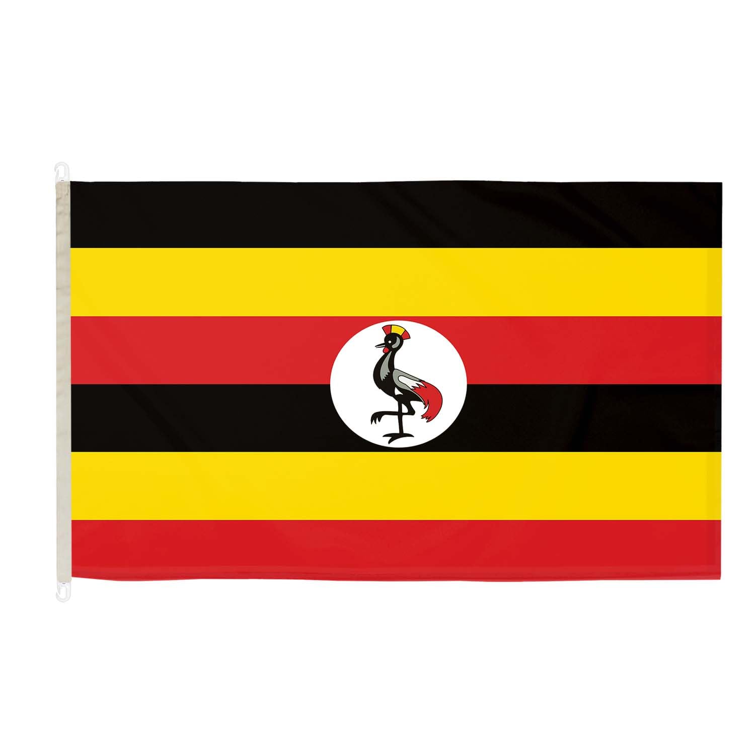 Uganda DuraFlag with Clips 5ft x 3ft Premium Quality Flag 150cm x 90cm — image 1