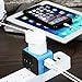Travel Adapter, Universal International World Travel Power Adapter Dual USB 2.4A Plug Charger Adapter All in One for EU, UK, US, AU, Italy and other 150 countries (Blue 2usb)