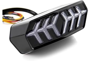 KICRY Tail Light with Turn Signals Led Integrated Motorcycle Brake Taillight Compatible with GROM MSX125/SF CBR650F CTX700 CTX700N(Clear Lens)