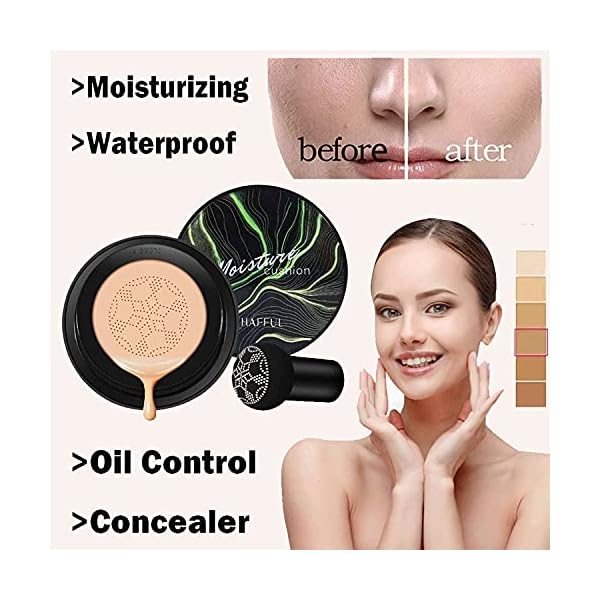 Mushroom-Head-Foundation-Air-Cushion-CC-Cream-BB-Cream-Moisturizing-Concealer-Moisturizing-BB-Cream-Makeup-Base-Long-Lasting-with-Mushroom-Makeup-Sponge-Easy-to-Apply-Round-Natural Mushroom Head Air Cushion CC Cream, BB Cream, Moisturizing Concealer, Moisturizing BB Cream Makeup Base Long Lasting…