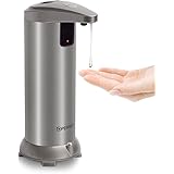 OPERNEE Soap Dispenser, Automatic Hands Free Fingerprint Resistant Stainless Steel Soap Dispenser, IR Infrared Motion Sensor Touchless Autosoap Dispenser for Kitchen Bathroom[Second Generation]