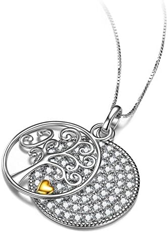 Adan Banfi Multi-Stylish Tree of Life I Love You Heart Pendant Noble Charm Necklace Jewelry for Women, Girls Gifts Choice (Tree of Life)