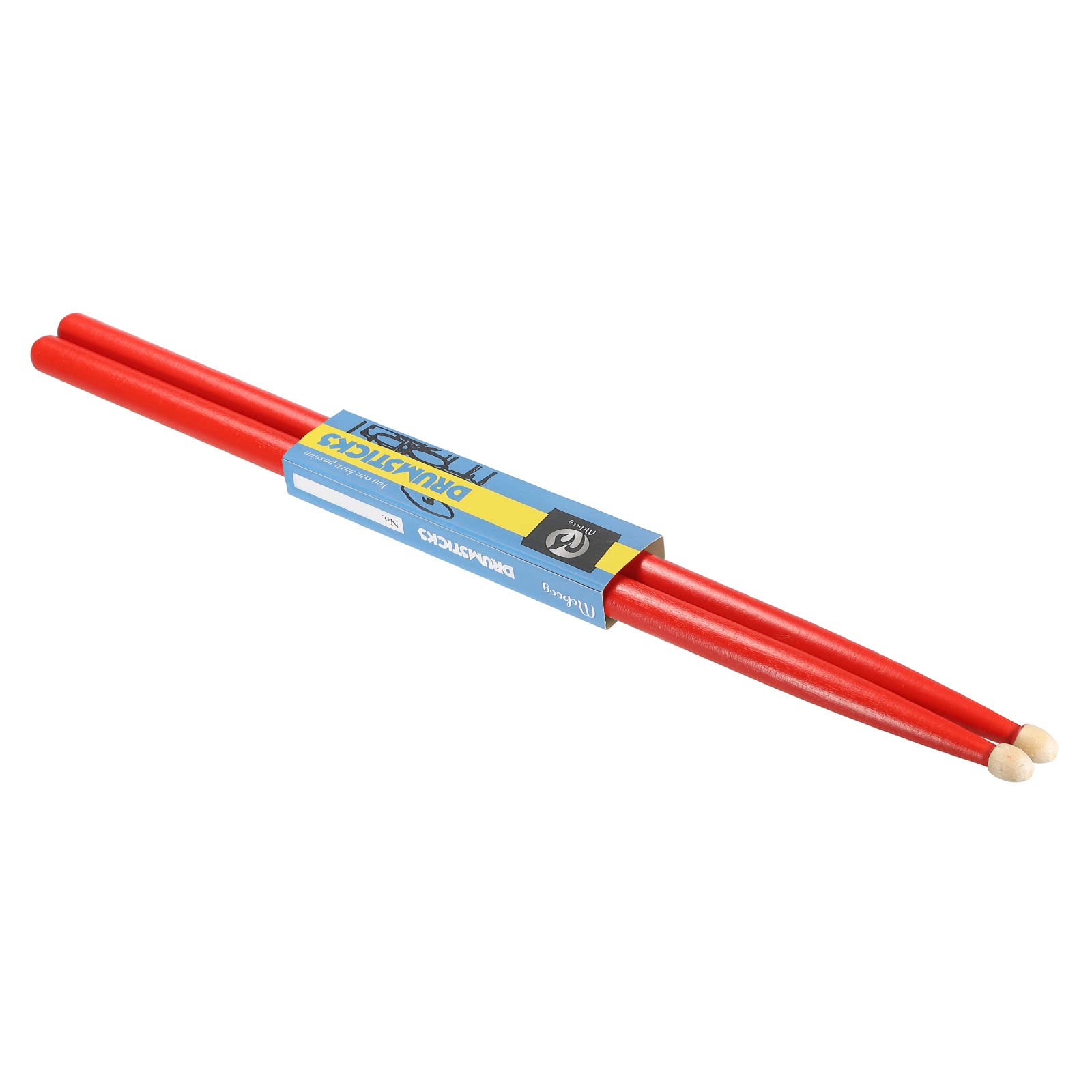 PATIKIL Maple Wood Drumstick Anti Slip Drum Stick 7A Red 1 Pair for Drumming Musical Instrument Percussion