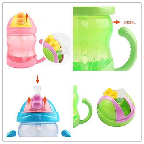 Interesting Baby Cute Cups Kid Water Bottle Handle Children Learn