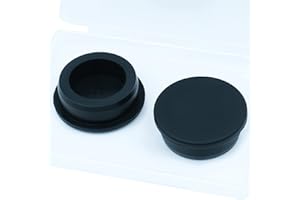 UILLCUET 2PCS 2inch / 51.3mm Black Hole Plugs Silicone Rubber Plugs for Round Holes, Rubber Stoppers Waterproof Tube Plugs Flexible T-Type, Used for Sealing Plugs Bathtub Jet Covers, Fit for 50.3~51mm Hole