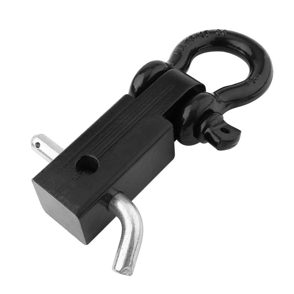 Tow Hook Hitch, 5T Heavy Duty Trailer Hitch and Tow Bar with Bow Shackle for 4x4 Vehicles 4WD Off-Road Vehicles