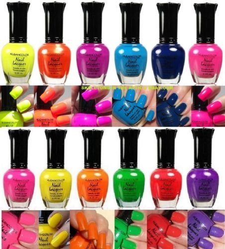 Kleancolor Nail Polish Neon Collection Set of 12 Lacquer Full Size#12 Neon Set Complete Kleancolor Nail Polish Neon Collection Set of 12 Lacquer Full Size#12 Neon Set Complete