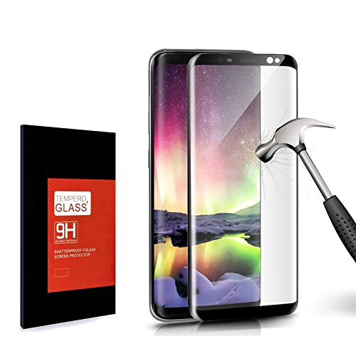 Galaxy S8 Glass Screen Protector ShenTengDa Full Coverage Edge to Edge Curved Tempered Glass Screen Protector for S8 5.8" 3D Touch Compatible,Bubble Free Anti-Scratch/Shatter/Fingerprint