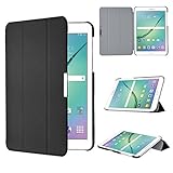 KuGi Galaxy Tab S3 9.7 case ,Ultra Lightweight Semi-transparent Smart Cover Case for Samsung Galaxy Tab S3 9.7-Inch Tablet w/ S Pen SM-T820 / T825 (Black)