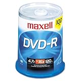 Maxell® - DVD-R Discs, 4.7GB, 16x, Spindle, Gold, 100/Pack - Sold As 1 Pack - Share and preserve files and memorable moments.