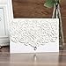 Gold Fortune Paper Laser Cut Wedding Baby Shower Invitation Cards with Flower Hollow Favors Invitation Cardstock for Engagement Birthday Graduation (Diamond-White)
