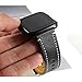 bayite Bands Compatible with Fitbit Versa, Classic Genuine Leather Wristband Replacement Accessories Fitness Strap for Versa Women Men (Black, Small(5.5