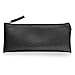 Minimalist Soft PU Leather Pencil Case Handy Travel Organizer Purse Pouch Makeup Bag Black