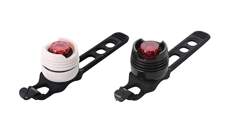 Fabrilla SD256 LED Safety Warning Head and Tail Cycle Lights (Set of 2, Black/White)