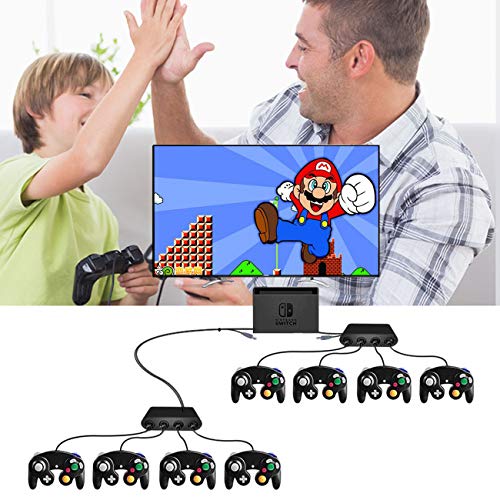 The perseids Gamecube Controller Adapter Compatible with Nintendo Switch Wii U, PC USB, and Switch, 4 Port