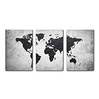 3 Piece Canvas Wall Art World Map Canvas Prints Home Artwork Decoration for Living Room,Bedroom - 16