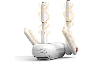 YsChois Boot Dryer, Shoe Dryer, Electric Gloves Warmer, 4-Tube Dual-Zone with Timer, UV Light Sanitization & Odor Absorption, Quiet Portable Warmer for Ski Boots, Shoes, Gloves, Socks, Hats