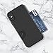 iPhone X Case, Molan Cano [Crazy Bumper] Dual Layer PU Case Wallet Cover with 1 Card Slot for Apple iPhone X - Metallic Black