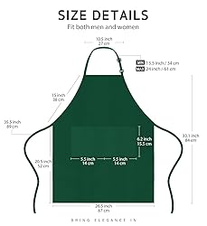 Syntus 2 Pack Adjustable Bib Apron Waterdrop