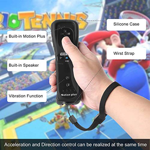 image for ECRAB Wii Remote Controller with Motion Plus and Nunchuck Controller f