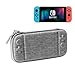 Ultra Slim Carrying Case Compatible with Nintendo Switch, Rayvol Portable Protective Travel Hardshell Case, Holds Switch Console Cover,10 Game Cartridges Accessory,Gray