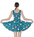 CowCow Womens Rick Morty Meeseeks Destroy Mooncake Final Space Mrs Frizzle Space Skater Dress, XS-5XL