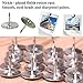 DIYSELF 400 Thumb Tacks Push Pins,3/8 Inch Silver Round Head Pins Office Thumbtack Steel Push Pin for Home, School