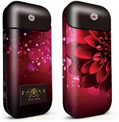 Iqos アイコス 専用 表 裏 側面全面 360 対応 スキンシール 裏表2枚セット カバー ケース 保護 フィルム ステッカー デコ アクセサリー 電子たばこ タバコ 煙草 喫煙具 デザイン おしゃれ アイコスシール Iqosシール 大人ゴージャスコレクション ワインレッドフラワー