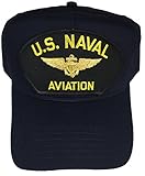 U.S. NAVAL AVIATION W/ PILOT WINGS HAT - NAVY BLUE - Veteran Owned Business
