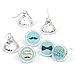 Dashing Little Man Mustache Party - Baby Shower or Birthday Party Round Candy Sticker Favors - Labels Fit Chocolate Candy (1 Sheet of 108)