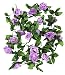 Crt Gucy 2 Pack 15 FT Fake Rose Vine Flowers Plants Artificial Flower for Home Hotel Office Wedding Party Garden Craft Art D&eacute;cor, Light Purple primary
