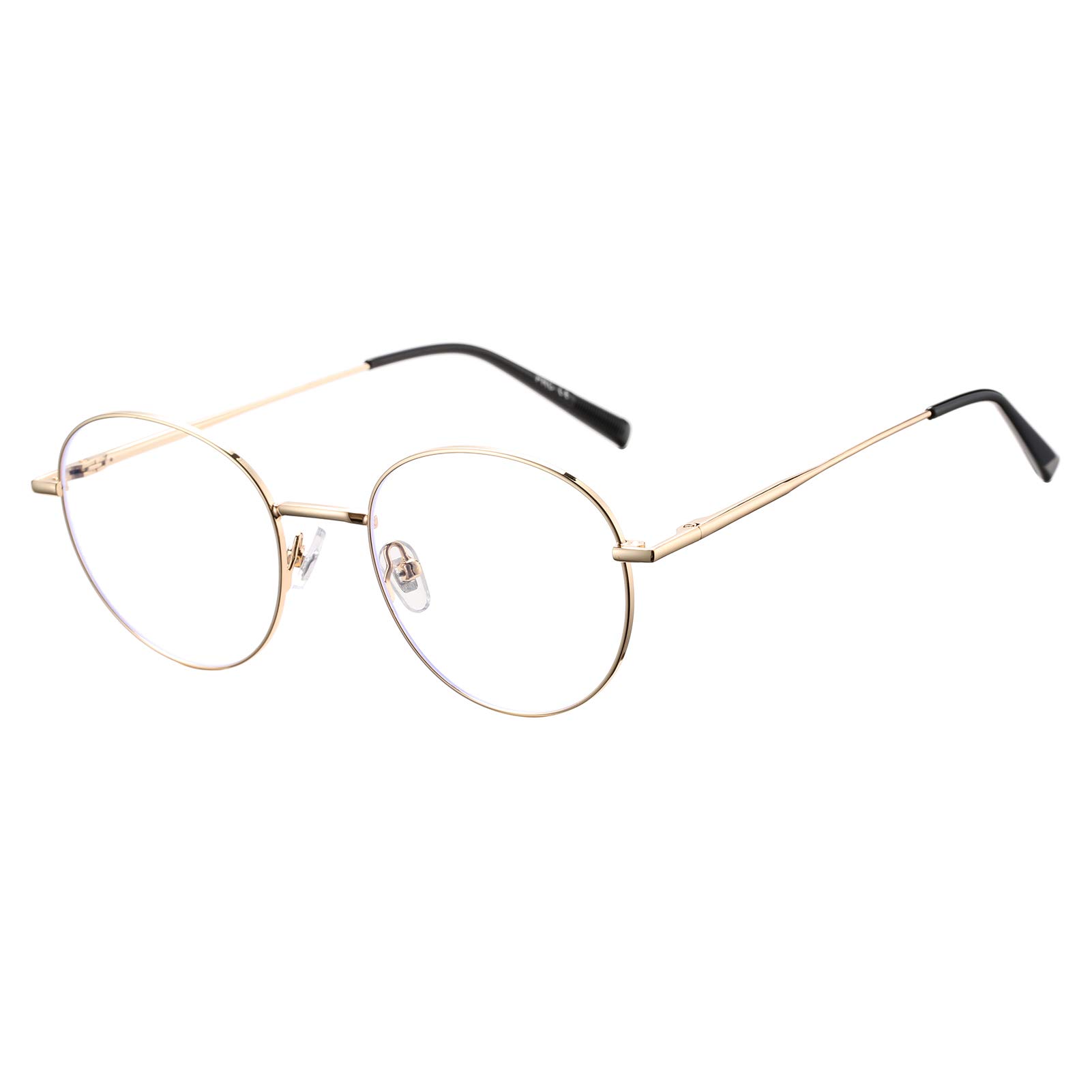 Pro Acme Blue Light Glasses Anti Glare Blue Light Blocking Computer Gaming Glasses Bluelight Reading Glasses for Women Men (Gold)