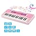 aPerfectLife Kids Keyboard Piano, 37 Keys Chargable Multifunction Mini Piano Keyboard Toys for Over 3 Year Old Girls with Microphone (Pink)