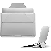 MOFT Laptop Carry Sleeve, 2-in-1 Laptop Bag & Stand for 14" MacBook Air/Pro & Dell/HP/Lenovo/Asus, Stylish Slim Computer Sleeve Bag with Expandable Storage for Computer Accessories, Misty Cove