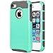 ULAK iPhone 4S Case,iPhone 4 Case,4S Case, Dual Layer Hybrid Slim Hard Case for iPhone 4S & iPhone 4 with Hard PC Cover and Soft Inner TPU (Light Blue/Gray)
