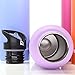 TOPOKO 25 OZ Double Wall Hydro Stainless Steel Flask Water Bottle, Straw Lid with Handle,Hydro Vacuum Insulated Flask, Sweat Proof, Leak Proof Thermos Standard Mouth-Purple
