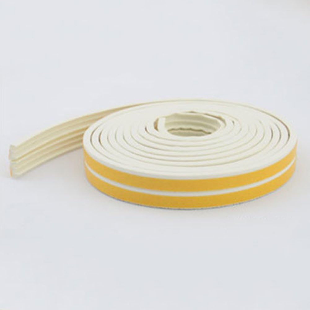 Zacha Door Draught Excluder Self Adhesive Rubber Window Seal Strip ll Foam EPDM(White)
