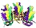 JOYIN Toy 12 Pack Mardi Gras Mask Masquerade Costume With Feather and LED