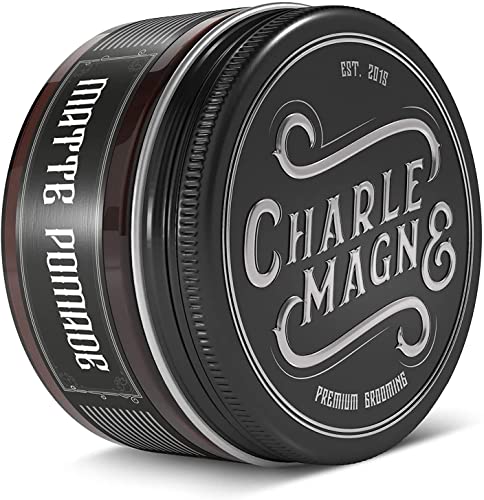 Charlemagne Matte Hair Pomade - 100ml Premium Hair Styling Cream and Pomade for Men - Hair Clay with Matte Finish (100ml, Strong Hold)