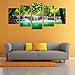 Haichuang Decor Art 5 Panels Framed Waterfall Canvas Painting for Wall Decor