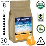 100% USDA Certified Organic Coffee - Nespresso Compatible Capsules - Heavenly Project High-Altitude Blend (Multipack - 30 Pods)