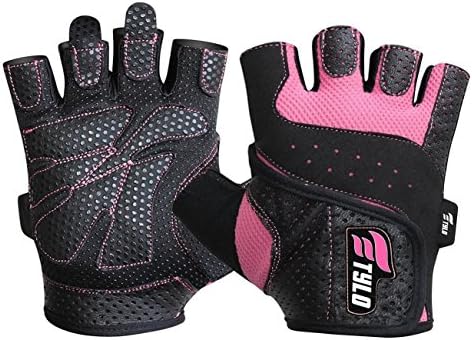 TYLO Women's Weight Lifting Gym Gloves Crossfit Training Bodybuilding Fitness Exercise (Pink, Small)