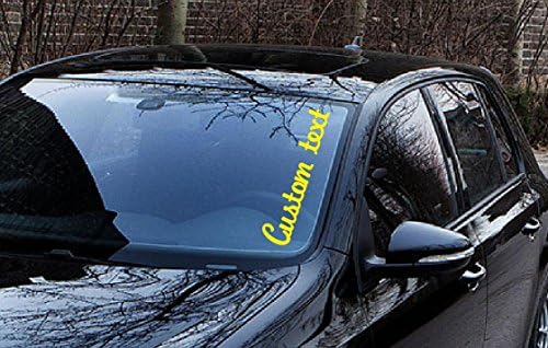 4" x 22"Custom Text Choice of Colors Windshield Vertical Decal tunning JDM KDM Style Euro Windshield Carv Tuning Racing Sticker Vinyl Custom tex