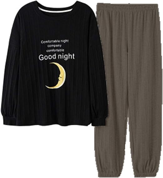 Amazon ジュタオピン ペア パジャマ カップル メンズ 上下 セット 高級 レディース ルームウェア おしゃれ 綿 長袖 部屋着 おそろい 春 かわいい コットン スウェット 紳士 M L Ll 3l 黒 灰色 パジャマ 通販