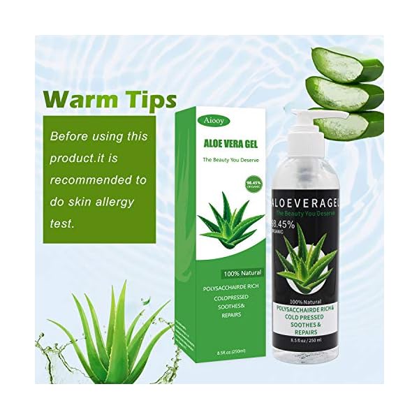 Aloe-Vera-Gel-Pure-Organic-Aloe-Vera-Soothing-Gel-with-Hyaluronic-Acid-for-Face-Body-Hair-Facial-Moisturizer-After-Sun-Body-Moisturisers250ml-85-fl-oz Aloe Vera Gel, Pure Organic Aloe Vera Soothing Gel with Hyaluronic Acid for Face, Body, Hair, Facial Moisturizer, After…